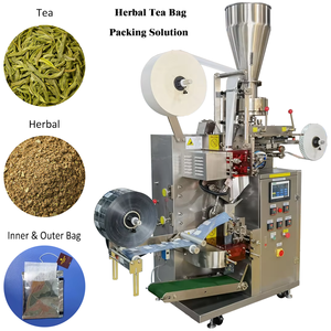 Nouvelle machine d'emballage automatique de sachets de thé en poudre à base de plantes (intérieur/extérieur) pour l'emballage alimentaire dans du film de papier d'aluminium - Product Image 1