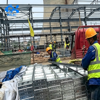 Planche d'échafaudage en acier, plancher de chantier robuste antidérapant pour travaux de construction