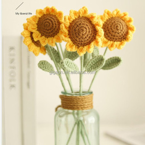 2025 New Arrive Wool Knitted <b>Bouquet</b> Handmade Crochet Flower Graduation Gifts in Bag - Product Image 2