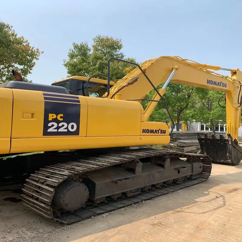 Site kendi kullanılmış ağır ekipman makineleri komatsu pc220 kazıcı ekskavatör kullanılan 22 ton komatsu ekskavatör pc220 pc200