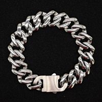Ajuste de Punta Regalo de los hombres Diamantes completos Cz Joyería Chapado en oro Hip Hop Bling Acero inoxidable Miami Collar de cadena de eslabones cubanos