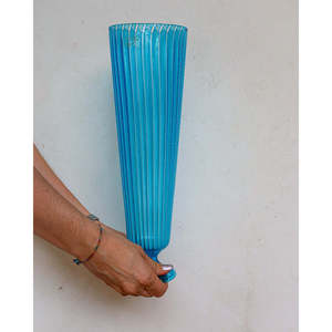 Jarrón de Cristal Soplado de Murano Azul Claro, Marca Gabbiani, Diseño Clásico de 0g para Decoración del Hogar y Bodas - Product Image 2