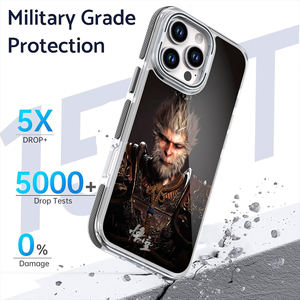 Black Myth Wukong Lens Bracket Kicksand Back Funda para teléfono celular para iPhone 16 Pro Max Clear Shell a prueba de golpes 2024 New SE4 - Product Image 2