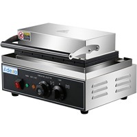 Machine à gaufres corn dog professionnelle, appareil de cuisson de saucisses antiadhésif de comptoir avec minuterie et contrôle de température pour snack-bars et traiteurs