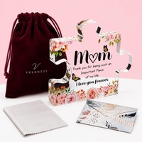 Plaque acrylique personnalisable par sublimation, bloc de puzzle en acrylique vierge, bloc logo, ornement de décoration de table à offrir à Maman