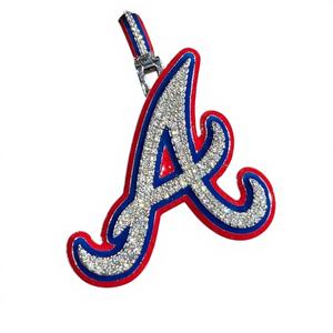 Colgante Personalizable de Lujo con Inicial, Chapado en Oro, Plata de Ley, Moissanita VVS de Corte Brillante, con Brillo Nocturno, Estilo Hip Hop - Product Image 1