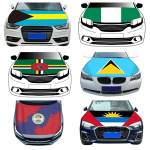Housse de voiture personnalisée avec design de drapeau national, housse de capot de voiture souple et élastique, accessoires de décoration de voiture, universelle pour berlines et SUV - Product Image 1