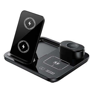 Regalos de negocios promocionales Auto Lifting Digital 3 en 1 <span class=keywords><strong>Cargador</strong></span> inalámbrico con luz nocturna <span class=keywords><strong>para</strong></span> iPhone <span class=keywords><strong>para</strong></span> Android Logotipo personalizado - Product Image 1