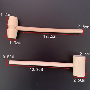 Mini marteau en bois pour enfants, manche de 12.2Cm, tête de 4.2Cm, outil de battage, jouet unisexe, âge de 2 à 4 ans - Product Image 3