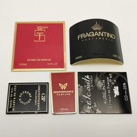 Label Parfum Merek Pribadi Desain Kustom Botol Kaca Mewah Stiker Aluminium Dekal Logam untuk Kemasan Kosmetik