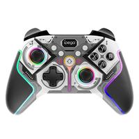 Controlador de juego TURBO de vibración programable Ipega, Gamepad inalámbrico RGB para Switch/PC/Android/iOS/PS4, Gamepad de gatillo ajustable
