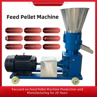 Nouvelle machine à granulés d'aliments pour animaux domestiques, modèle compact, granulateur à matrice plate pour maïs et tiges, pour l'alimentation des porcs, 220V/380V, 1050x350x820mm