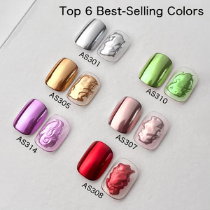 Poudre à ongles effet miroir super brillante en titane, pigment <span class=keywords><strong>chrome</strong></span> effet vague d'eau, paillettes aurore pour vernis gel DIY - Product Image 5