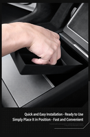 Boîte de rangement sous console compatible avec Tesla Model Y/YL Highland 2025, organiseur de voiture