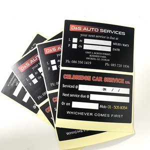 Tùy chỉnh xe bảo trì nhanh chóng nhãn Hai Mặt KM ngày thay dầu nhắc nhở bảo trì nhãn dán in - Product Image 4