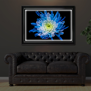 Vente en gros d'usine, impression numérique sur toile, art mural, fleur bleue, 3 pièces, art mural pour salon, impressions décoratives - Product Image 1