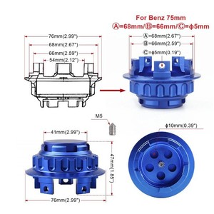 ฝาครอบดุมล้ออะลูมิเนียมอัลลอย CNC สีแดง สำหรับเมอร์เซเดสเบนซ์ รุ่นปรับปรุงเพิ่มเติม - Product Image 4