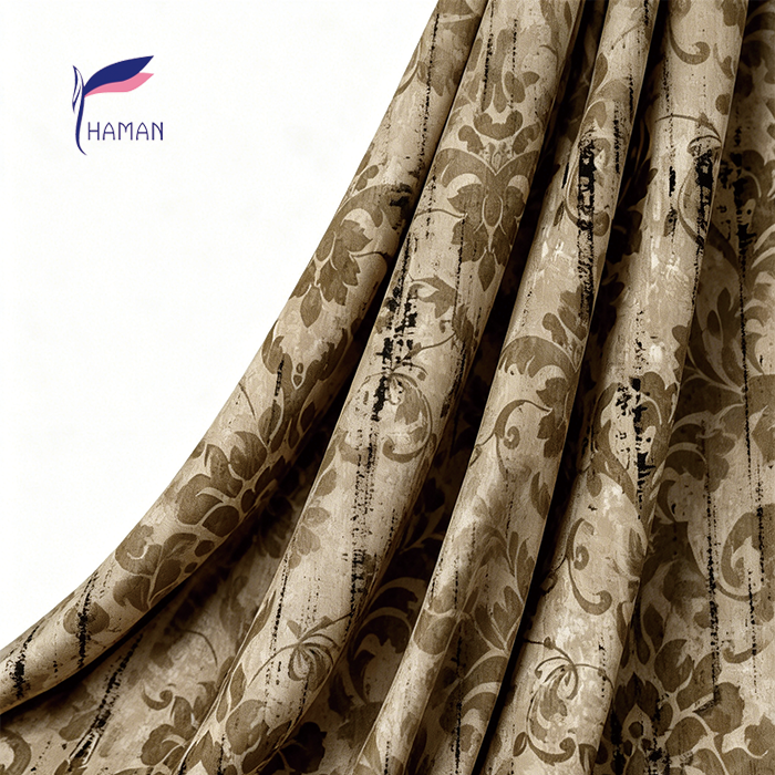 100% Viscose Printed Fabric 110GSM Lightweight Soft Breathable Eco-Friendly Woven OEKO-TEX Certified Women Garment Dress