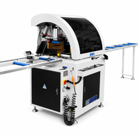 Sierra ingletadora hidroneumática de alimentación superior de un solo cabezal con hoja de 600 mm y pantalla digital para corte de perfiles de aluminio