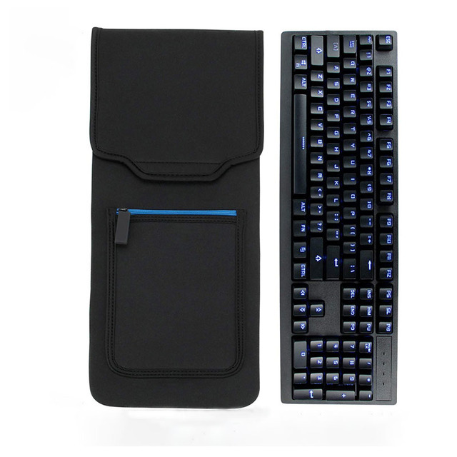 I Do Factory Full-size Zipper Soft Neoprene Mouse Cable Storage Pouch Keyboard Sleeve Carry case