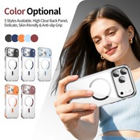 Coque de protection magnétique transparente pour objectif détachable pour iPhone 18/17 Pro Max, compatible avec iPhone 18/17 Pro 16 15 14 13