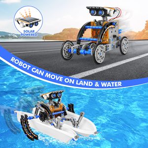 Kit de création de robot solaire STEM 13-en-1, DIY, pour les enfants de 8 à 12 ans, jouet éducatif scientifique pour garçons et filles, robotique solaire à construire - Product Image 4
