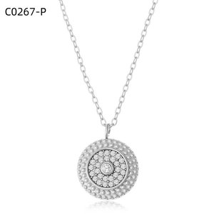 สร้อยคอแฟชั่นประดับเซอร์โคเนีย C0267 สำหรับผู้หญิง เครื่องประดับคุณภาพสูง - Product Image 1