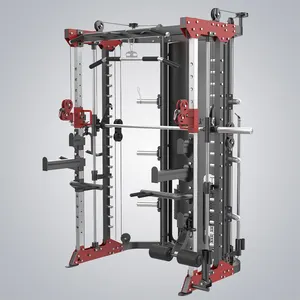 史密斯机器多功能重型动力架多功能长凳和重量功能，带重量堆叠杠铃提升