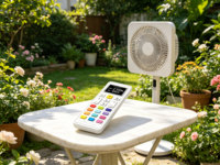 Télécommande sans fil pour film de fenêtre, ventilateur sur pied LED multicolore pour la confidentialité Jet-JCXK, usine ODM, plastique, portée 20m, AAA