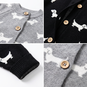 Mono de Punto Jacquard para Bebé, Otoño Invierno, Manga Larga, con Botones, Unisex, para Niños y Niñas de 6 a 24 Meses - Product Image 4