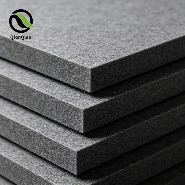 QQ Industrial 2000g High Density PET Acoustic Panel | Custom 1200g-2400g | 12mm Fireproof Sound Absorbing Board | NRC 0.85+