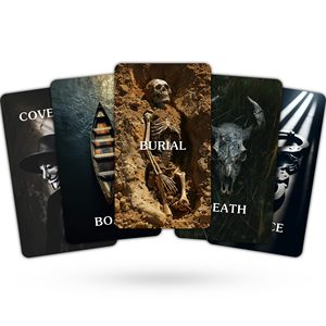 Vente en gros de 80 cartes True Crime Clues Oracle, jeu de tarot en papier écologique, cartes de déduction mystérieuses avec impression couleur intégrale - Product Image 3