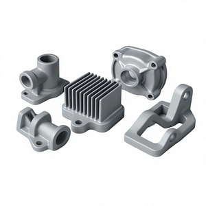 Componentes de aluminio fundido a presión con acabado arenado, piezas de fundición de precisión - Product Image 1