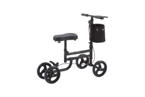 Chariot de mobilité pour genoux à quatre grandes roues silencieuses en PU, avec double frein à main, pour la récupération des fractures de la cheville et du pied - Product Image 3
