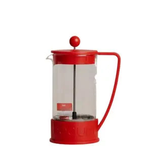 Premium Bodum Brazil French Press Coffee Maker 3/8/12 Cups Red Heat Resistant Permanent Filter Cafetiere