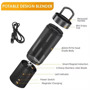 Potente Exprimidor Eléctrico Personal, Licuadora Portátil de 16 oz, 6 Cuchillas Afiladas, Mini Licuadora, Batidora - Product Image 4