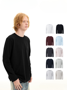 Camiseta Unissex de Manga Longa 230G 100% Algodão Cardado, Ajuste Regular, Gola Redonda, Básica e Casual para Outono e Inverno - Product Image 1