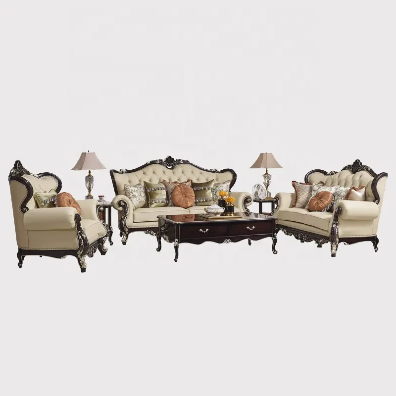 French Style Classic Living Room Sofas Sets Contemporary Sectional Sofa