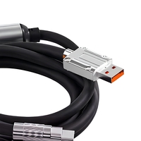 Kabel Pengisian Daya USB Type-C ke C 120W Baru 2026, Kabel Silikon 3-in-1 PD, Kabel Data Pengisian Cepat