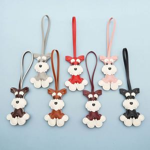 Wholesale Luxury Leather Puppy <b>Keychain</b> Handbag Pendant Women Animal Ornament Car <b>Keychain</b> Designer Dog Bag Charm - Product Image 2