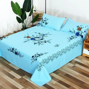 American Style <strong>3</strong> Pieces Set Big Flower Floral Bright Polyester California King <strong>Bed</strong> <strong>Sheet</strong> and Flat <strong>Sheet</strong> Set - Product Image 6