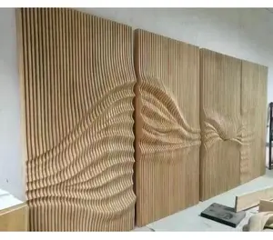 Panel de Madera Tallada a Mano para Decoración de Pared de <span class=keywords><strong>Villa</strong></span> Contemporánea, con 50 mm de Grosor y Tamaño Personalizable - Product Image 1