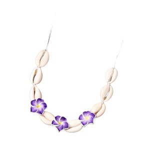 Bohemian <b>Shell</b> Necklace With Flower Design Women's Fashion Accessory Clavicle Chain Ethnic Style Gift Jewelry - Product Image 5