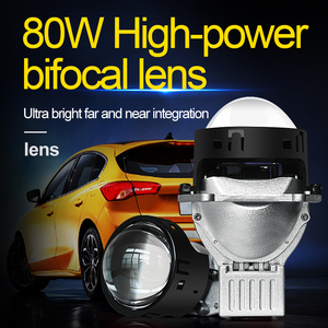 Phares à double lentille optique personnalisée 80W haute puissance violet ou bleu h4 projecteur lumière pour voiture h7 lentilles ampoules de <span class=keywords><strong>phare</strong></span> - Product Image 3