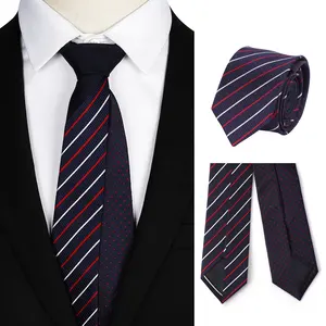 Cravate en soie rouge multicolore personnalisée de haute qualité coffret cadeau Paisley pour hommes Cravates tissées à double extrémité pour hommes
