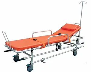 Tren baru aluminium Aloi lipat troli kursi roda otomatis memuat medis ambulans tandu