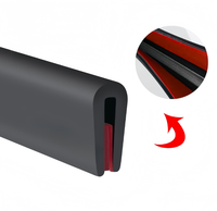 Bande de finition en caoutchouc EPDM auto-adhésive en forme de U, étanche aux intempéries, résistante aux UV, découpable sur mesure pour applications automobiles et marines