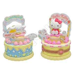 Jouets en boîte mystère sur le thème du gâteau d'anniversaire, style pastel, avec figurines Kitty & Cinnamoroll, ensemble de desserts, cadeaux pour fans et capsules Gashapon - Product Image 2