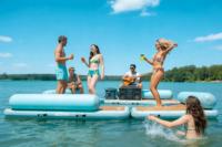 Dock gonflable modulaire de qualité commerciale en PVC, capacité de 100 à 500 kg pour 5 à 10 passagers, utilisation en extérieur, yachts, logo personnalisé