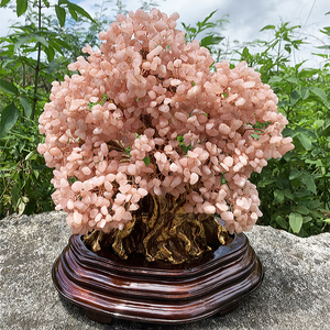 Cây đá chữa bệnh bán buôn, cây pha lê tự nhiên, cây trang trí thạch anh hồng và thạch anh tím - Product Image 2